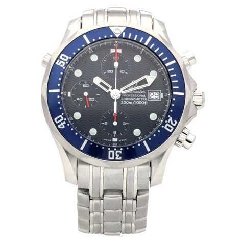 omega seamaster blue dial automatic chronograph 2599.80|omega seamaster stainless steel.